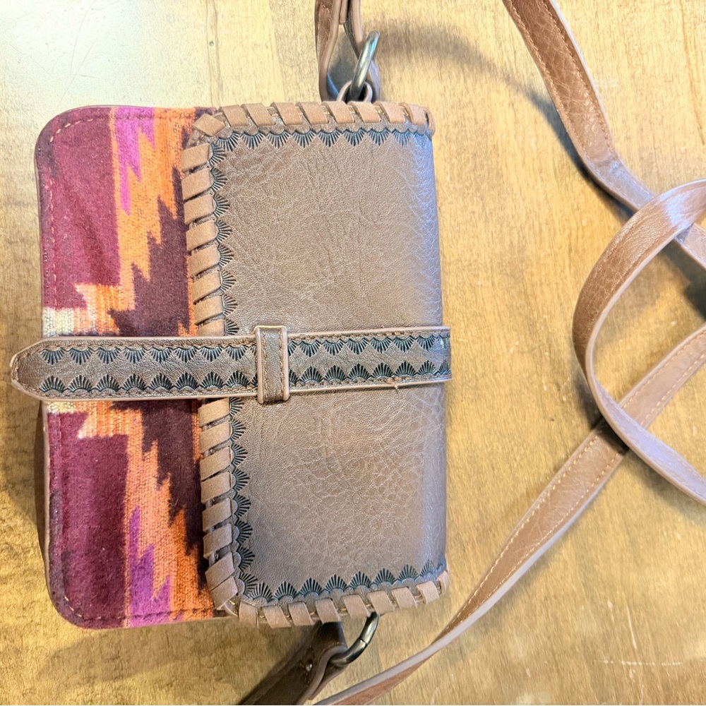 Brown and Multicolor Women's Bag